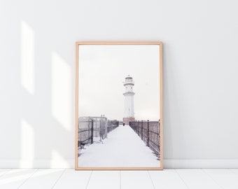Photographic colour print of the Lighthouse at New Haven Harbour, Edinburgh (Scotland)