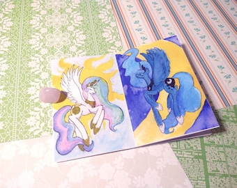 Tiny Pony Paintings Vol 1 Art Book Full Color Zine Fanbook My Little Pony Friendship is Magic MLP Twilight Sparkle Princess Luna Celestia