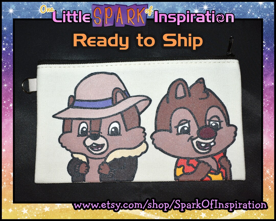 READY TO SHIP Chip N Dale Rescue Rangers Slim Zipper Pouch Commission ...