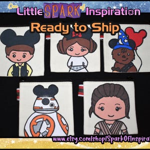 READY TO SHIP Hollywood Studios Galaxy Star Trilogy Pin Trading Passholder Mini Pouch Commission