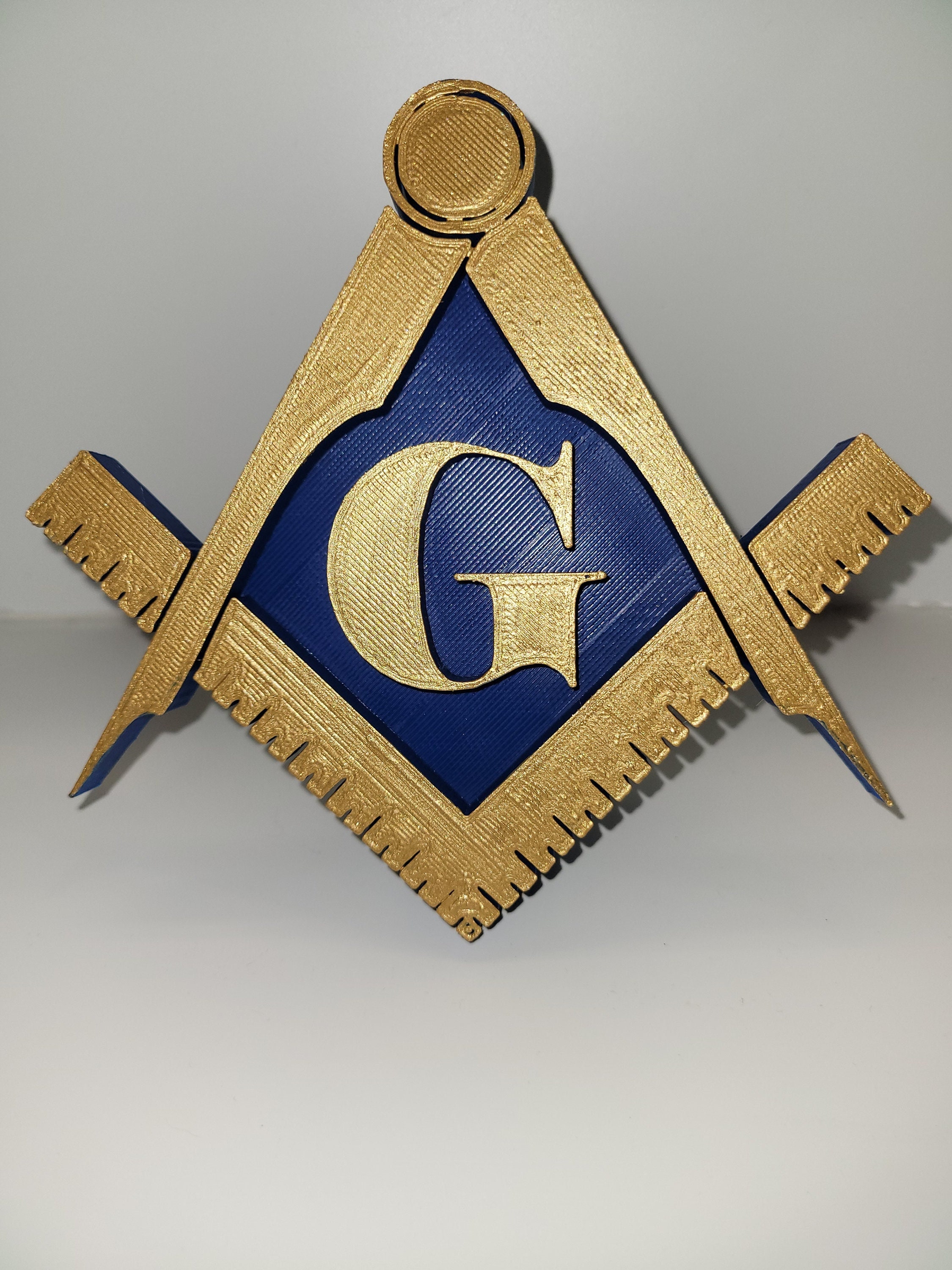 Masonic Square and Compasses Blue Lodge Desktop Plaque Etsy