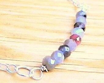 Sapphire Necklace with Sterling Silver