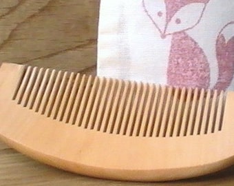 Solid Wood Beard Comb / Small Wooden Comb, Pocket Comb, Hair Comb