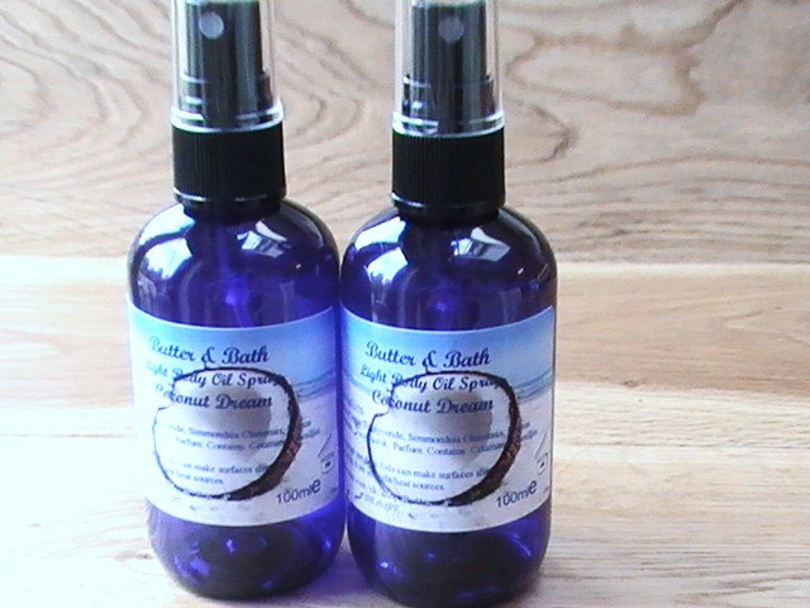 Coconut Body Oil Spray, Light Body Oil With Coconut Scent, Vegan Body