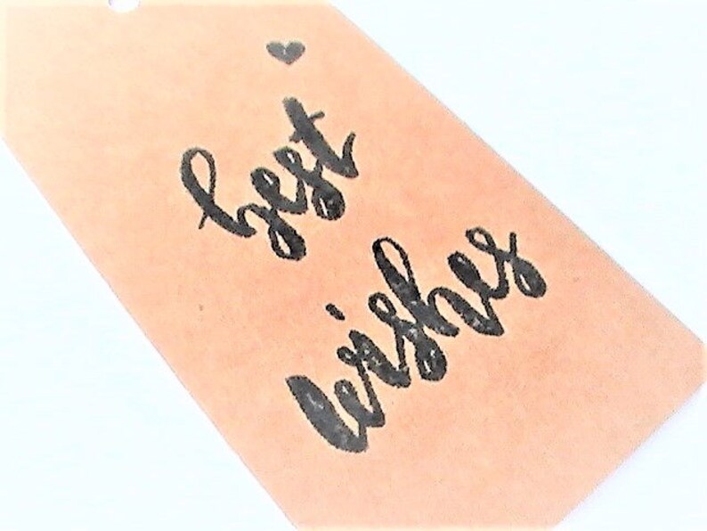 Best Wishes Tags Set of 5 Gift Tags Natural Labels Text | Etsy