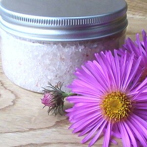 Lavender Bath Salts - Pink Himalayan Salt with Lavender Essential Oil, Natural Vegan Bath Salts, Spa Salt Bath, 250g / 8.8oz image 2