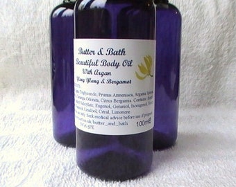 Jasmijn massage olie, luxe lichaam olie met biologische Argan, Vegan Spa Aromatherapie Gift, Alle natuurlijke huidverzorging, pure jasmijn doordrenkt