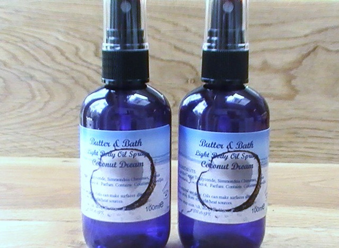 Coconut Body Oil Spray, Light Body Oil With Coconut Scent, Vegan Body