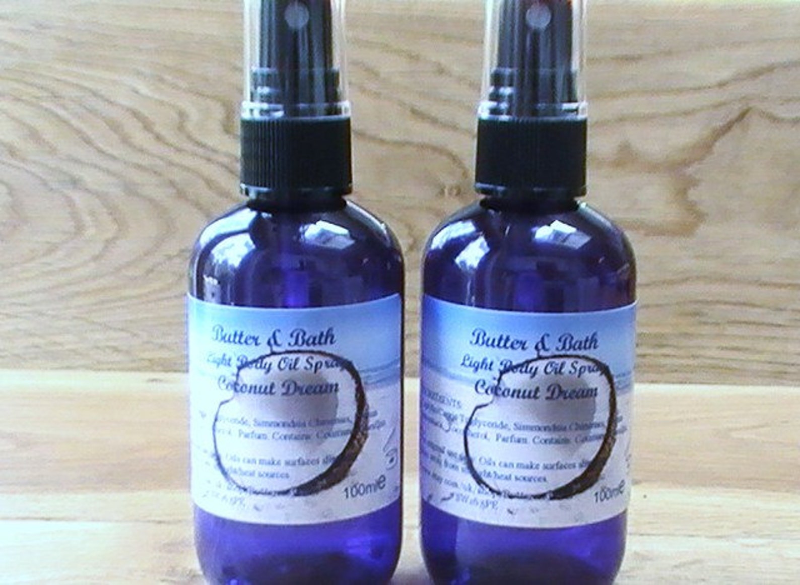 Coconut Body Oil Spray, Light Body Oil With Coconut Scent, Vegan Body