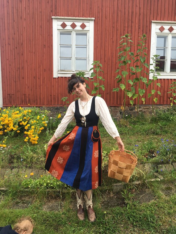 Gorgeous Scandinavian handmade Finnish folk dress
