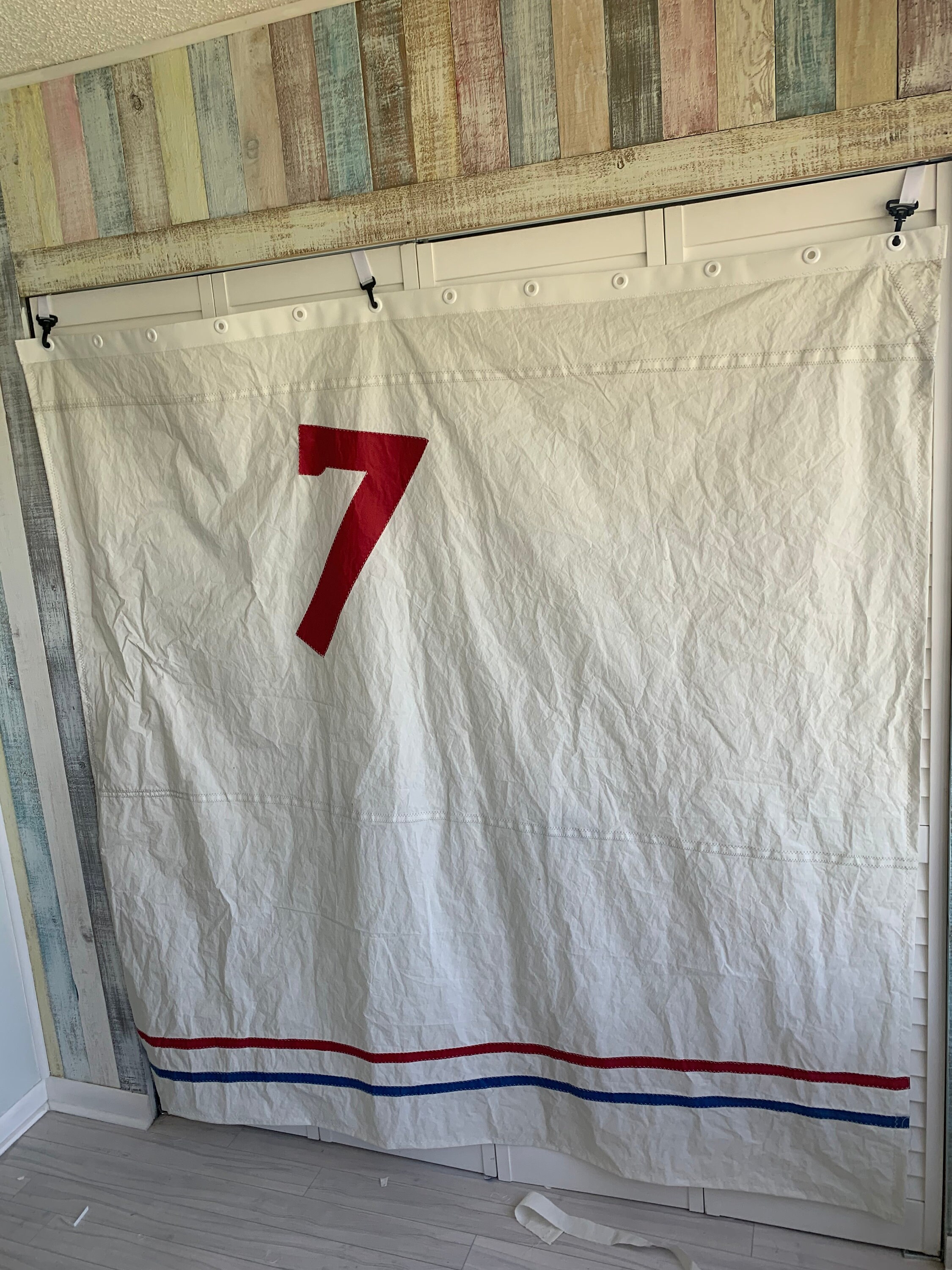 Recycled Sail cloth Shower Curtain One of a kind Recycled Etsy