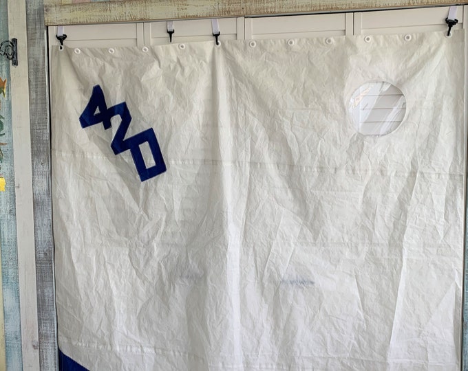 Recycled Sail Cloth Shower Curtain One of a Kind Recycled Etsy