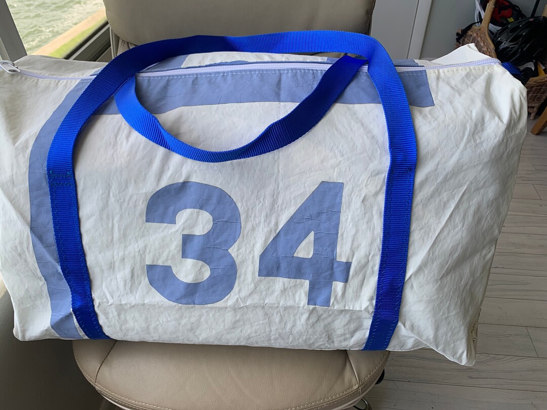 Xxlg Vintage Duffle Bag Constucted of Recycled Sail Etsy