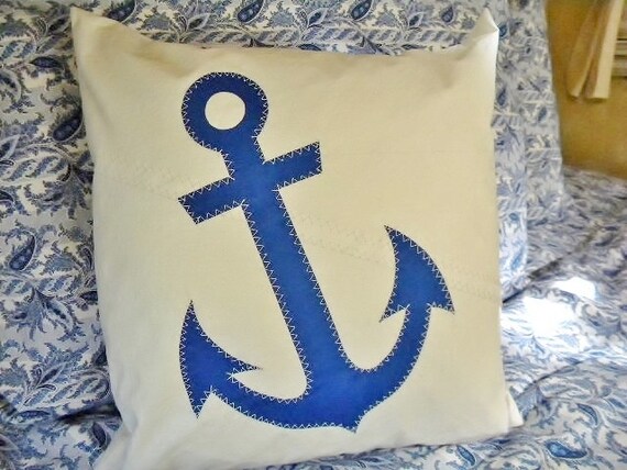 16 Anchor Sail Cloth Pillow Custom Design Handmade And Etsy