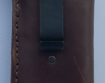 Epi-pen Case to carry 2 epi-pens (Dark Brown) w/Holster Clip