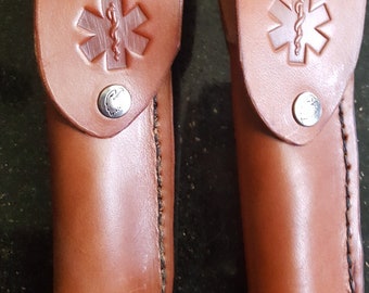 Single Epi Pen case in Chestnut
