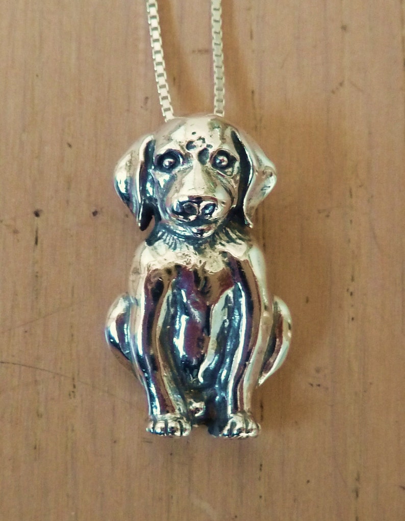 Labrador Dog Necklace-Sterling Silver-Lab Pendant image 1