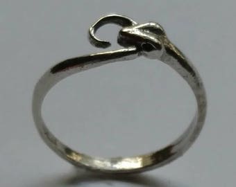 Small Sterling Silver Snake Ring-Ouroboros Ring-Eternitiy Ring-Handmade