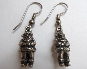 Sterling Silver Santa Claus Earrings