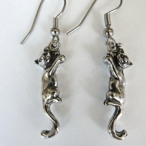 Collier de chat Hang In There en argent sterling image 4