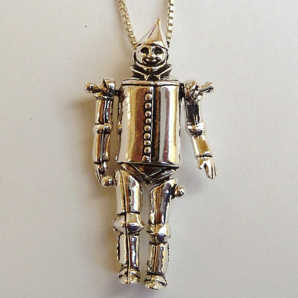 Sterling Silver Moveable Wizard of Oz Tinman Necklace