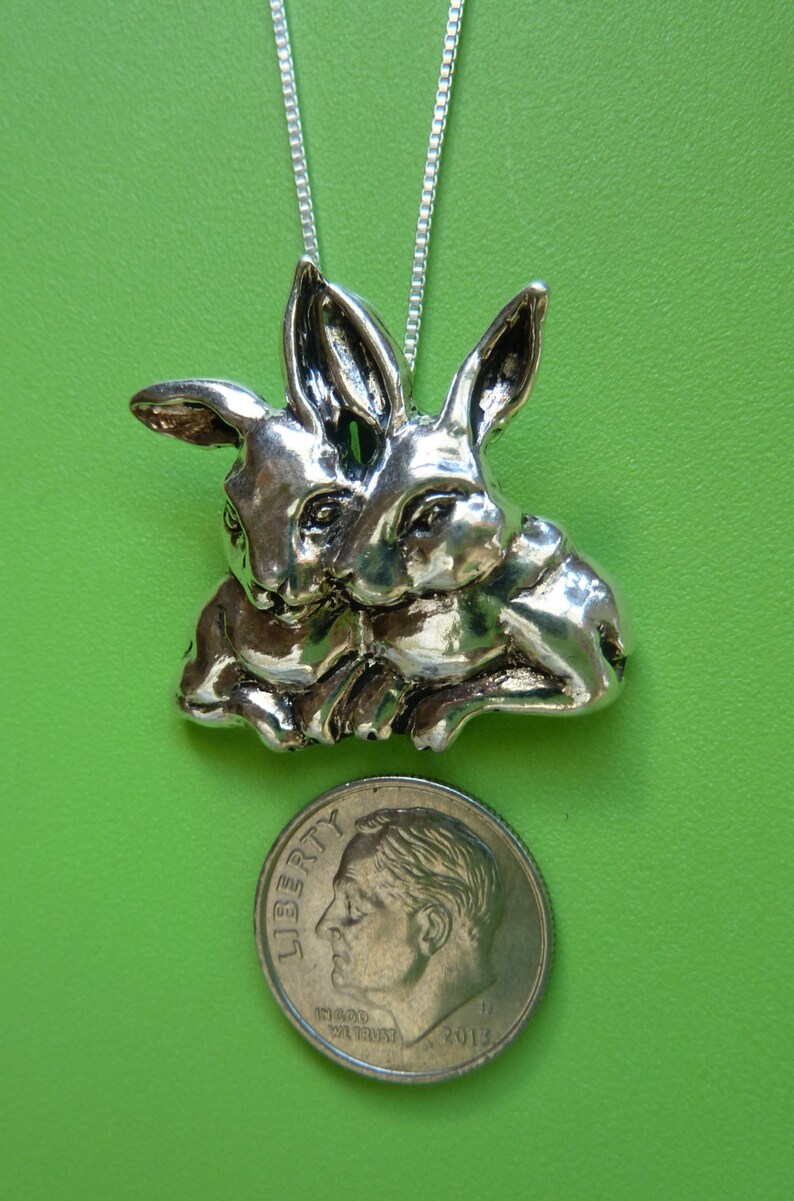Sterling Silverrabbit Necklacebunny Necklacehare Etsy