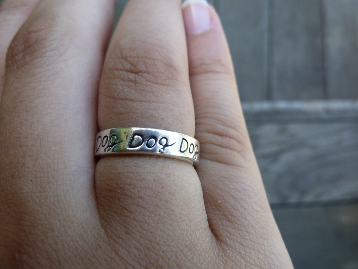 Sterling Silver Dog Dog Dog Ring Etsy