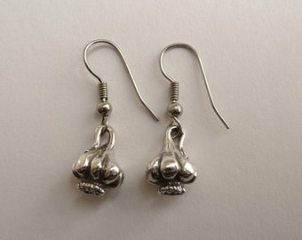 Sterling Silver Garlic Bulb Earrings