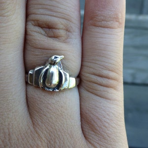 Sterling Silver Single Penguin Ring R266