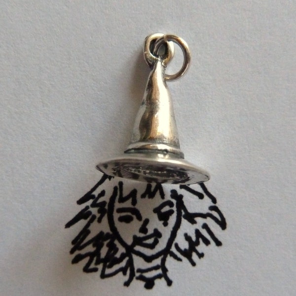 Sterling Silver Witch Hat Charm