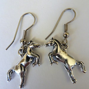 Sterling Silver Large Leaping Horse Necklace image 3
