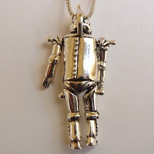 Sterling Silver Moveable Wizard of Oz Tinman Necklace image 2