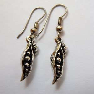Sterling Silber Peapod Ohrringe