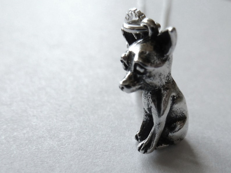 Sterling Silver Chihuahua Necklace image 2