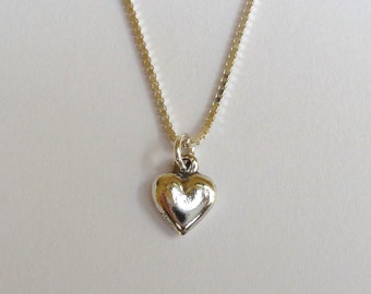 Sterlilng Silver Solid Heart Necklace