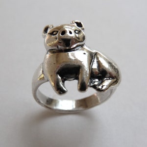 Sterling Silver Big Pig Ring image 2