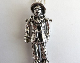 Sterling Silver Moveable Wizard of Oz Scarecrow Necklace