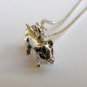 Sterling Silver Small Pig Necklace image 2
