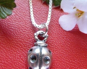 Sterling Silver Ladybug Necklace