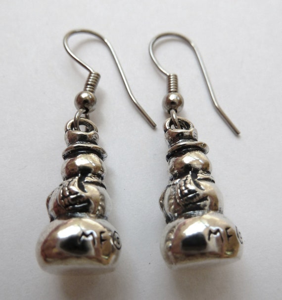 WOSTU Orecchini in argento sterling 925 con pupazzo di