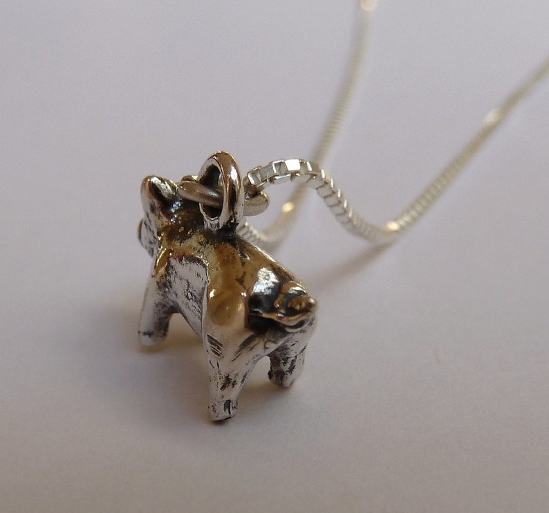 Sterling Silver Small Pig Necklace image 3