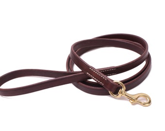 Leather dog leash