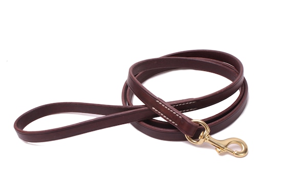 Leather dog leash