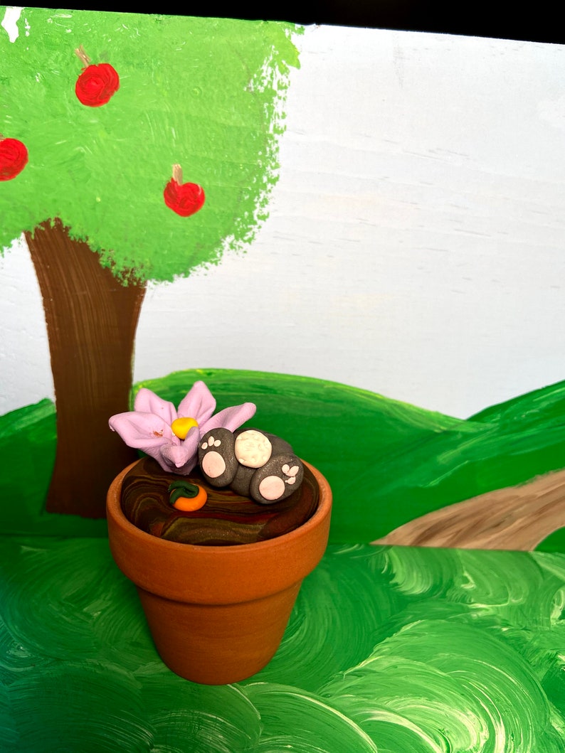 Clay Figurine Darryl the digging bunny