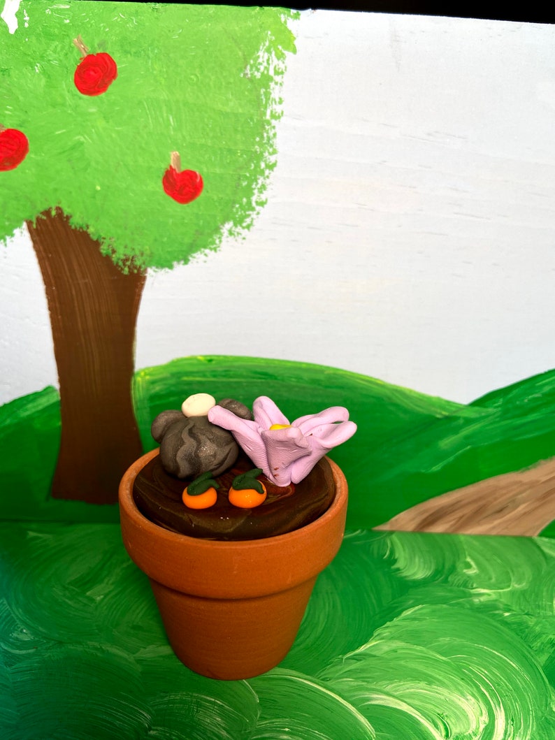Clay Figurine Darryl the digging bunny
