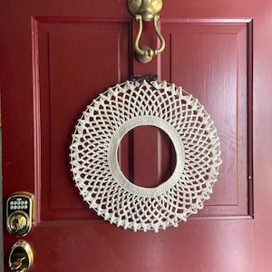 Ruth Bader Ginsburg Dissent Collar Democracy and Resistance Wreath Winter Spring wall Crochet Hanging