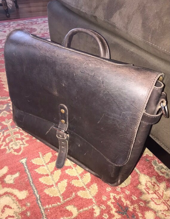 Leather messenger bag
