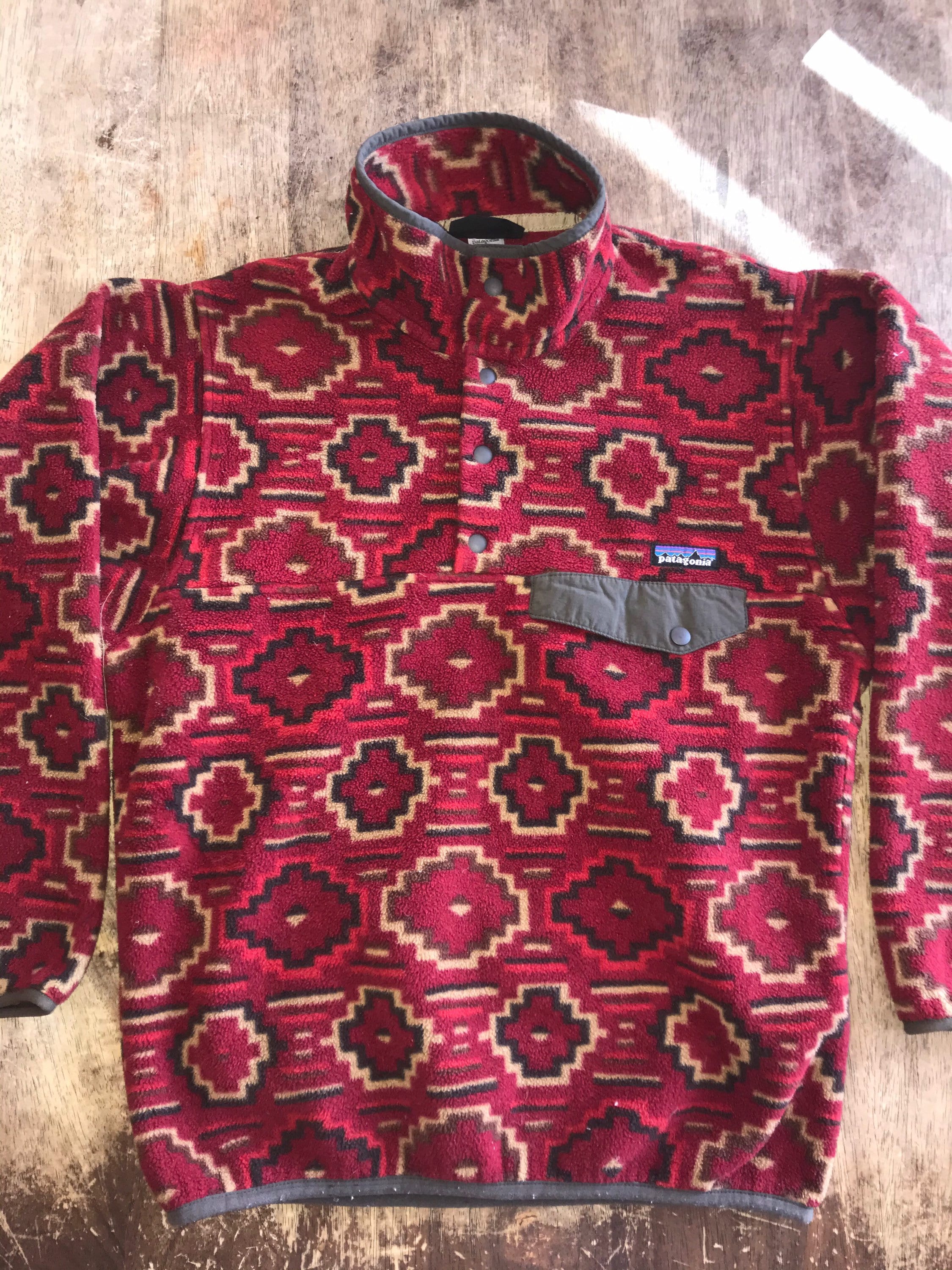 Mens Rare Patagonia Snapt Fleece Aztec 