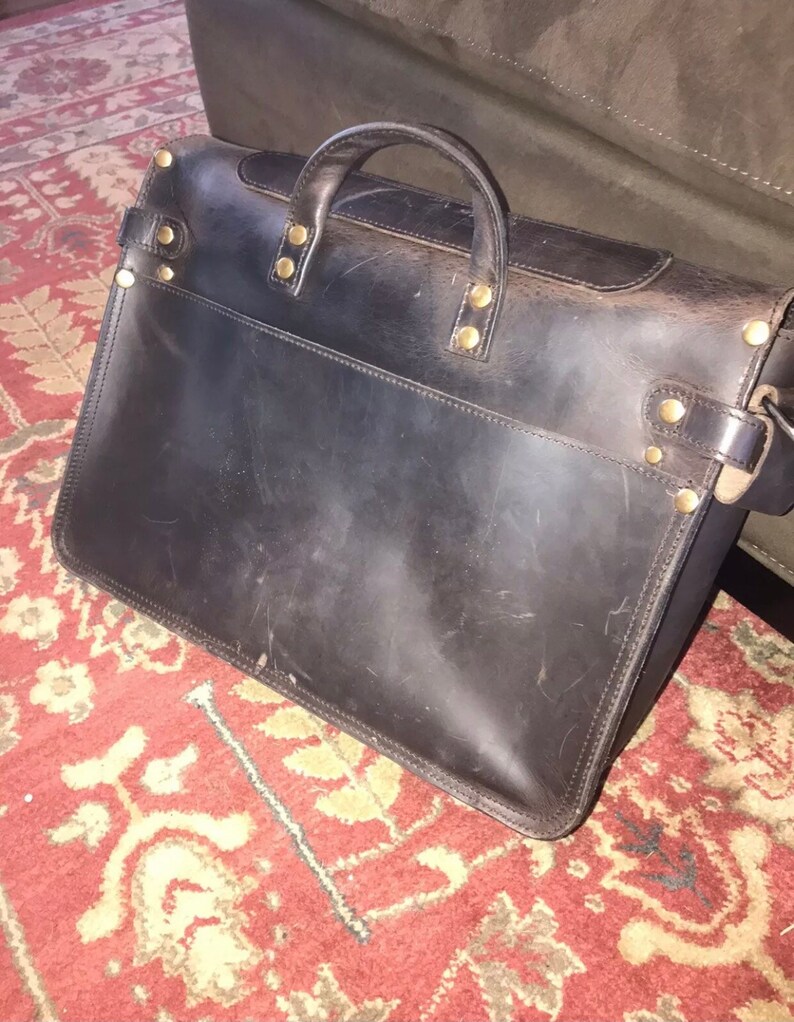 Leather Messenger Bag Etsy