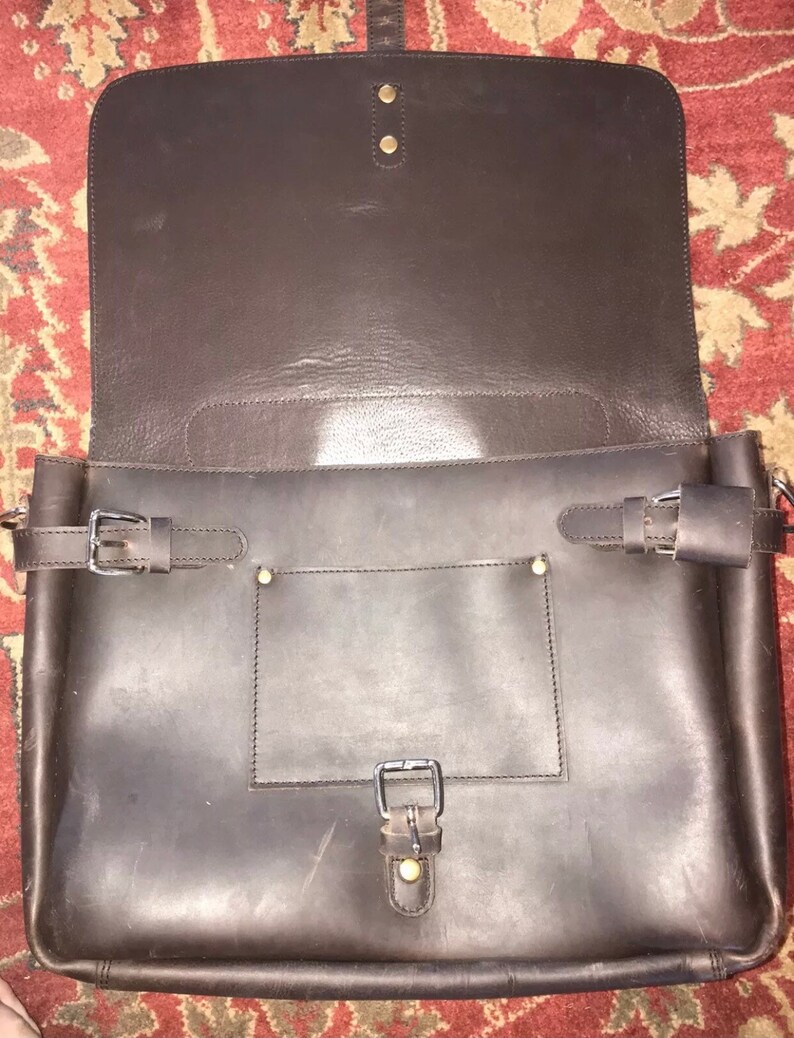 Leather Messenger Bag Etsy